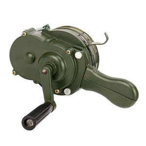 Safurance Green Aluminium alloy Crank Hand Operated Air Raid Emergency Safety Alarm Siren Home Self Protection Security