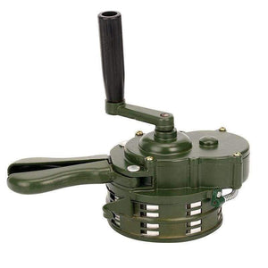 Planet Gates Safurance Green Aluminium alloy Crank Hand Operated Air Raid Emergency Safety Alarm Siren Home Self Protection Security