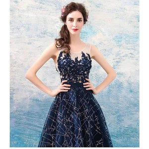 Planet Gates same  as  photo / 2 / Floor Length Evening Dress 2018 Lace Prom Party Dresses Sparkly Sequins wedding party dress Floor Length dress festa
