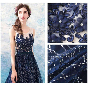 Planet Gates same  as  photo / 2 / Floor Length Evening Dress 2018 Lace Prom Party Dresses Sparkly Sequins wedding party dress Floor Length dress festa