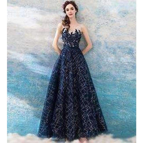 Planet Gates same  as  photo / 2 / Floor Length Evening Dress 2018 Lace Prom Party Dresses Sparkly Sequins wedding party dress Floor Length dress festa
