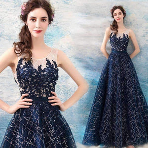 Planet Gates same  as  photo / 2 / Floor Length Evening Dress 2018 Lace Prom Party Dresses Sparkly Sequins wedding party dress Floor Length dress festa