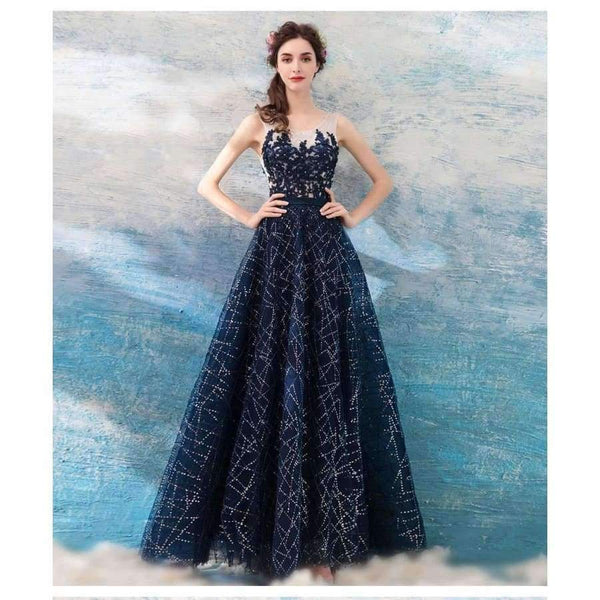 Planet Gates same  as  photo / 2 / Floor Length Evening Dress 2018 Lace Prom Party Dresses Sparkly Sequins wedding party dress Floor Length dress festa