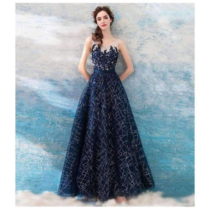 Planet Gates same  as  photo / 2 / Floor Length Evening Dress 2018 Lace Prom Party Dresses Sparkly Sequins wedding party dress Floor Length dress festa