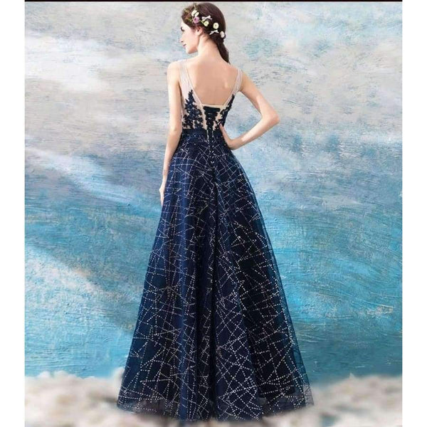 Planet Gates same  as  photo / 2 / Floor Length Evening Dress 2018 Lace Prom Party Dresses Sparkly Sequins wedding party dress Floor Length dress festa