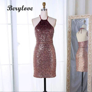 Planet Gates Same as Picture / 2 Sparkly Short Halter Homecoming Dresses 2018 Mini Sequin Cocktail Dresses 2018 Short Cocktail Dress Prom Party Gowns