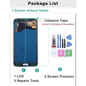 Planet Gates Samsung S5 LCD G900F Display LCD Screen Touch Digitizer Assembly Compatible for Samsung Galaxy S5 G900 G900F LCD