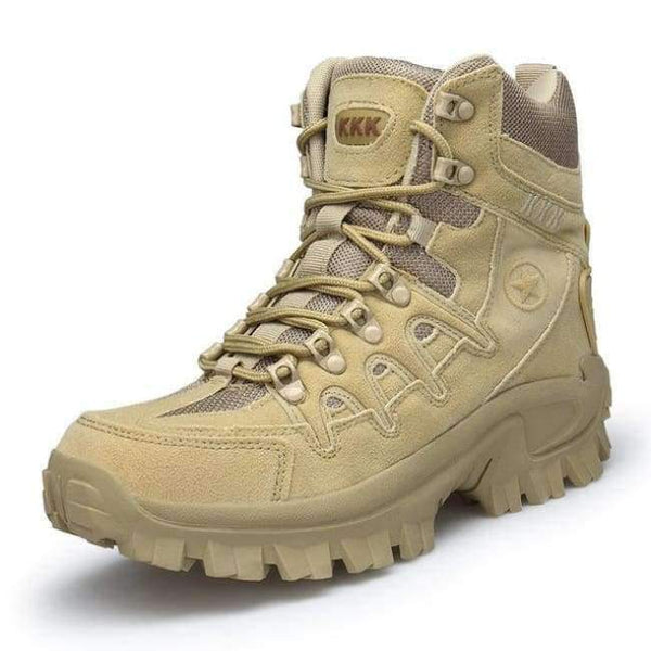 Planet Gates Sand color / 40 Winter/Autumn Men High Quality Brand Military Leather Boots Special Force Tactical Desert Combat Boats Outdoor Shoes Snow Boots