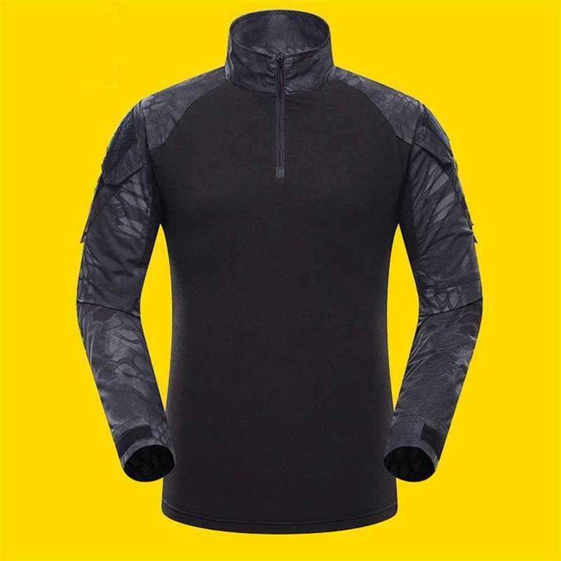 Planet Gates Sand python pattern / S Hunting Clothes Outdoor Sports Men Military CamouflageSoldiers CombatT-Shirt Long Sleeve Frog T-Shirts