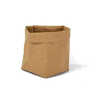 Planet Gates Sand Yellow / S Kraft Paper Storage Bags of Fruit and Vegetable Garlic Onion Plant Flower Pot Bag Basket Home Garden Storage Organization New