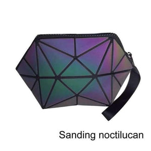 Planet Gates sanding noctilucent Geometric semi circle cosmetic bag for women toiletry bag fashional makeup bag brand