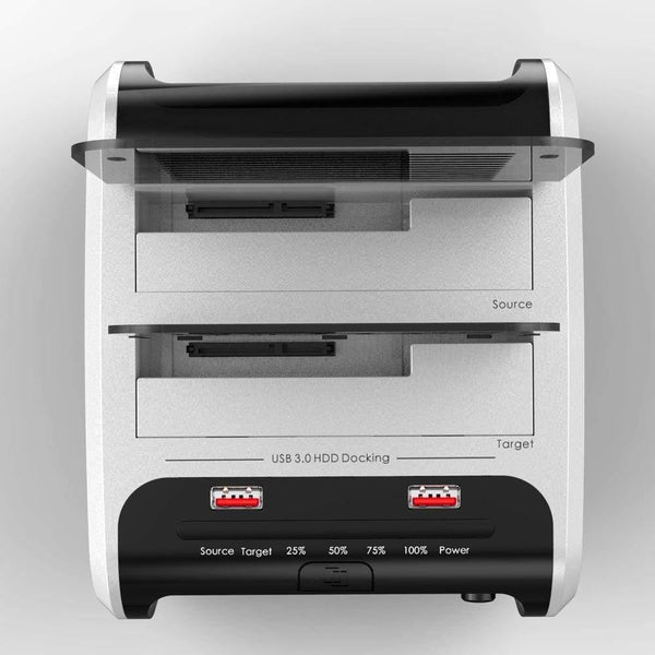 SATA HDD 2.5"3.5" External Hard Drive USB 3.0 Docking Station 5Gbps Offline Clone Card Reader for Hard Drive up to 10TB