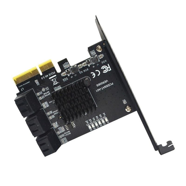Planet Gates SATA PCI e Adapter 6 Ports SATA 3.0 to PCI Express x4 Expansion Card SATA3.0 PCIe PCI-e SATA Controller for HDD ASMedia ASM1166