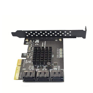 Planet Gates SATA PCI e Adapter 6 Ports SATA 3.0 to PCI Express x4 Expansion Card SATA3.0 PCIe PCI-e SATA Controller for HDD ASMedia ASM1166