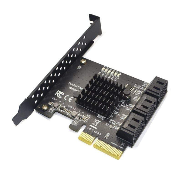 Planet Gates SATA PCI e Adapter 6 Ports SATA 3.0 to PCI Express x4 Expansion Card SATA3.0 PCIe PCI-e SATA Controller for HDD ASMedia ASM1166