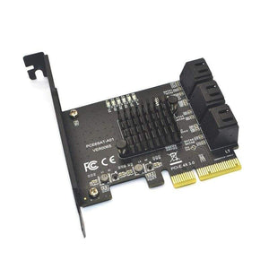 Planet Gates SATA PCI e Adapter 6 Ports SATA 3.0 to PCI Express x4 Expansion Card SATA3.0 PCIe PCI-e SATA Controller for HDD ASMedia ASM1166