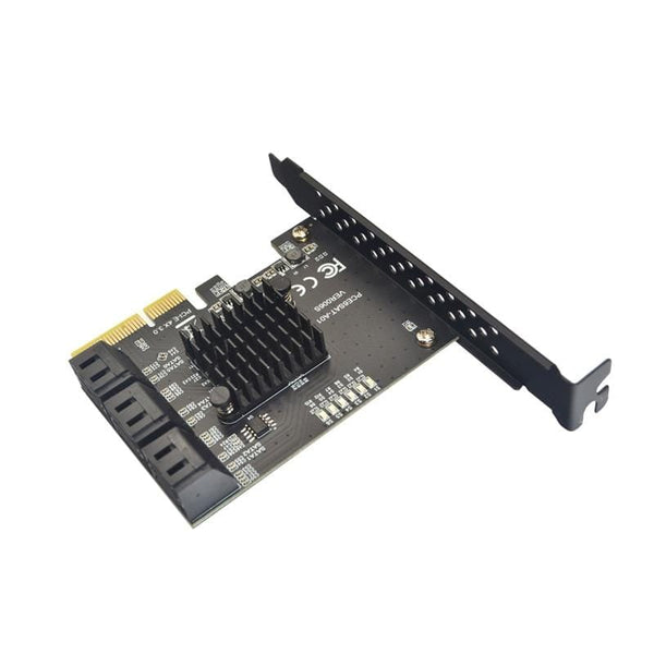 Planet Gates SATA PCI e Adapter 6 Ports SATA 3.0 to PCI Express x4 Expansion Card SATA3.0 PCIe PCI-e SATA Controller for HDD ASMedia ASM1166