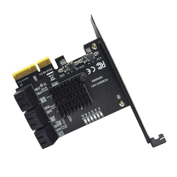 Planet Gates SATA PCI e Adapter 6 Ports SATA 3.0 to PCI Express x4 Expansion Card SATA3.0 PCIe PCI-e SATA Controller for HDD ASMedia ASM1166