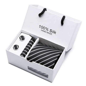 Planet Gates SB10 New Plaid  men ties set  Extra Long Size 145cm*8cm Necktie navy blue Paisley Silk Jacquard Woven Neck Tie Suit Wedding Party