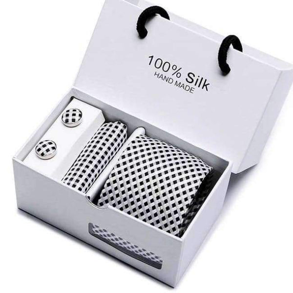 Planet Gates SB21 New Plaid  men ties set  Extra Long Size 145cm*8cm Necktie navy blue Paisley Silk Jacquard Woven Neck Tie Suit Wedding Party