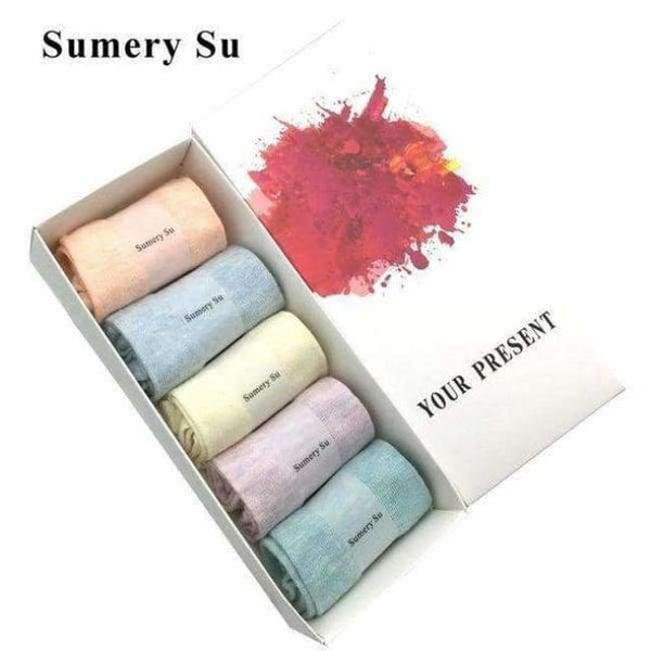 Planet Gates SC with Gift Box / One Size Flower Socks Women Cute Cotton Casual Happy Short Ankle Socks Female Ladies Girl European Style 5 Pairs /Lot