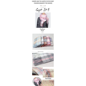 Planet Gates Scarf 2018 Pashmina Scarf Women Tassels Scarves Wraps Autumn Winter Blanket Shawls plaid scarves YR004