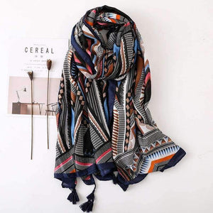 Planet Gates Scarf Geometric Large Blanket Wrap Fashion Long Tassel Shawl Ethnic Head Scarf Hijab HOT [0223]