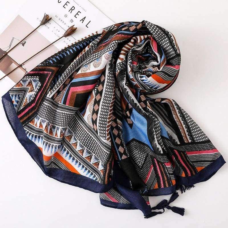 Planet Gates Scarf Geometric Large Blanket Wrap Fashion Long Tassel Shawl Ethnic Head Scarf Hijab HOT [0223]