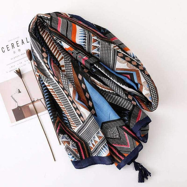 Planet Gates Scarf Geometric Large Blanket Wrap Fashion Long Tassel Shawl Ethnic Head Scarf Hijab HOT [0223]