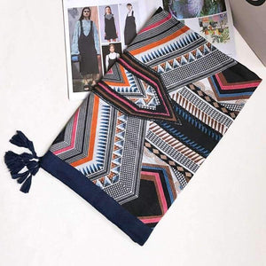 Scarf Geometric Large Blanket Wrap Fashion Long Tassel Shawl Ethnic Head Scarf Hijab Hot [0223]