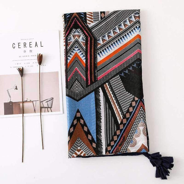 Planet Gates Scarf Geometric Large Blanket Wrap Fashion Long Tassel Shawl Ethnic Head Scarf Hijab HOT [0223]