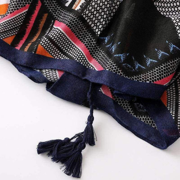 Planet Gates Scarf Geometric Large Blanket Wrap Fashion Long Tassel Shawl Ethnic Head Scarf Hijab HOT [0223]