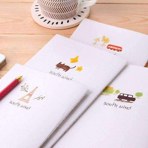 School Notebook Paper A6 A5 Cute Diary 4Pcs Exercise Book Office School Supplies Notebooks Writing Pads