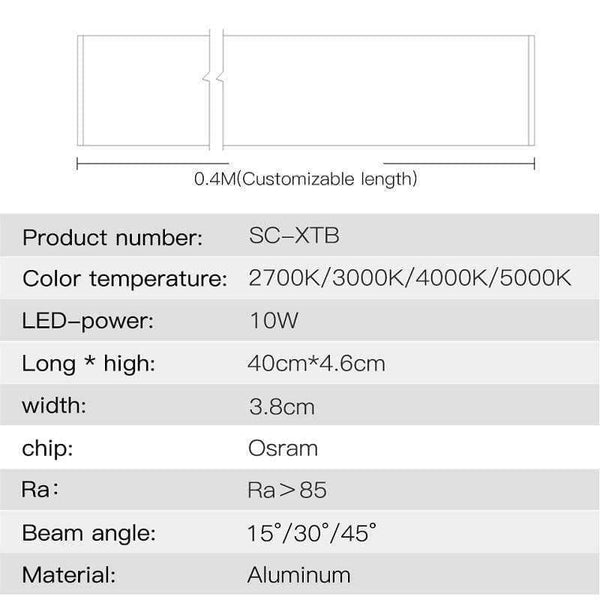 Planet Gates SCON AC110-240V 10head 15head 32-40cm Iron grey surface mounted LED linear line lamp creative OSRAM gallery exhibition bar light