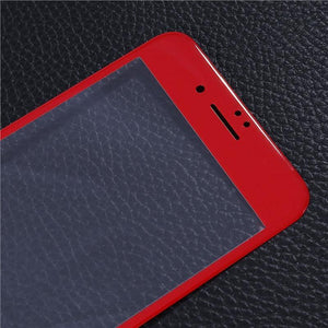 Planet Gates Screen Protector 3D Curved Edge Coated Tempered Glass Film Full Cover for iPhone 7 plus (Red)