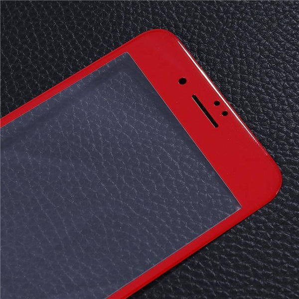 Planet Gates Screen Protector 3D Curved Edge Coated Tempered Glass Film Full Cover for iPhone 7 plus (Red)