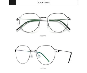 Planet Gates Screwless Eyewear Prescription Eyeglasses Frame Men 2021 Polygon Myopia Optical Denmark Korean Glasses Frame Women 98635