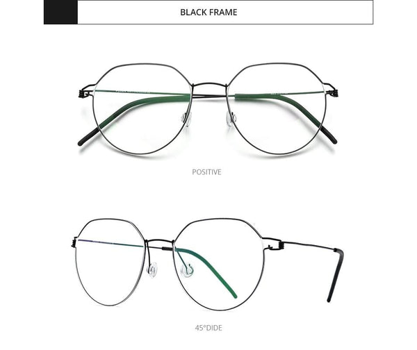 Planet Gates Screwless Eyewear Prescription Eyeglasses Frame Men 2021 Polygon Myopia Optical Denmark Korean Glasses Frame Women 98635