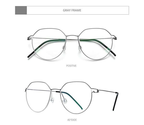 Planet Gates Screwless Eyewear Prescription Eyeglasses Frame Men 2021 Polygon Myopia Optical Denmark Korean Glasses Frame Women 98635