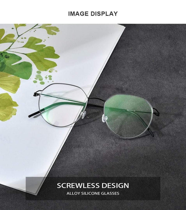 Planet Gates Screwless Eyewear Prescription Eyeglasses Frame Men 2021 Polygon Myopia Optical Denmark Korean Glasses Frame Women 98635