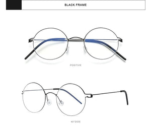 Planet Gates Screwless Eyewear Prescription Eyeglasses Frame Women Round Myopia Optical Denmark Korean Glasses Frame Men Titanium 98607