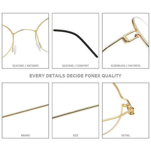 Planet Gates Screwless Eyewear Prescription Eyeglasses Frame Women Round Myopia Optical Denmark Korean Glasses Frame Men Titanium 98607