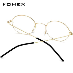 Planet Gates Screwless Eyewear Prescription Eyeglasses Frame Women Round Myopia Optical Denmark Korean Glasses Frame Men Titanium 98607