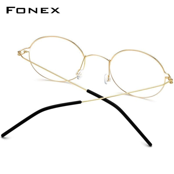 Planet Gates Screwless Eyewear Prescription Eyeglasses Frame Women Round Myopia Optical Denmark Korean Glasses Frame Men Titanium 98607