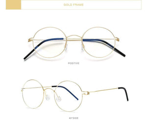 Planet Gates Screwless Eyewear Prescription Eyeglasses Frame Women Round Myopia Optical Denmark Korean Glasses Frame Men Titanium 98607