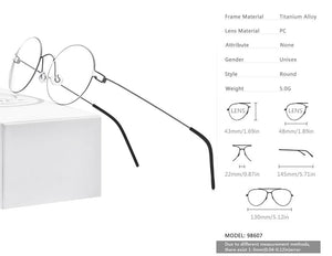 Planet Gates Screwless Eyewear Prescription Eyeglasses Frame Women Round Myopia Optical Denmark Korean Glasses Frame Men Titanium 98607