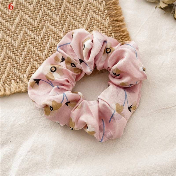 Scrunchies Stretch Headband Fruit Print Strawberry Hair Rope Women Elastic Hair Bands Girls Hair Ties Women Hair Accessories