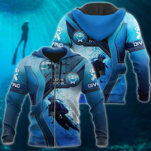Planet Gates Scuba Diving 3D All Over Printed Men Hoodie Clothes Unisex Sweatshirt Zip Pullover Casual Jacket Tracksuit KJ330