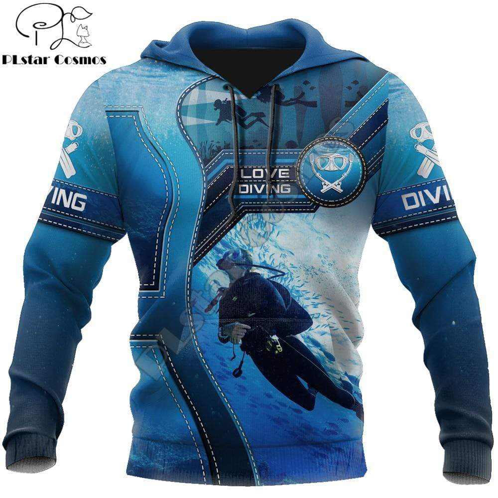 Planet Gates Scuba Diving 3D All Over Printed Men Hoodie Clothes Unisex Sweatshirt Zip Pullover Casual Jacket Tracksuit KJ330