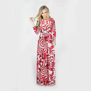 Planet Gates SD1-Style One / S Print Christmas Fashion Vestidos Party Dress Women Harajuku Boho Long Maxi Dresses Clothes Vestido De Festa Robe Femme O-Neck